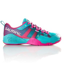 Salming Kobra Squashsko (Turquoise-Pink)