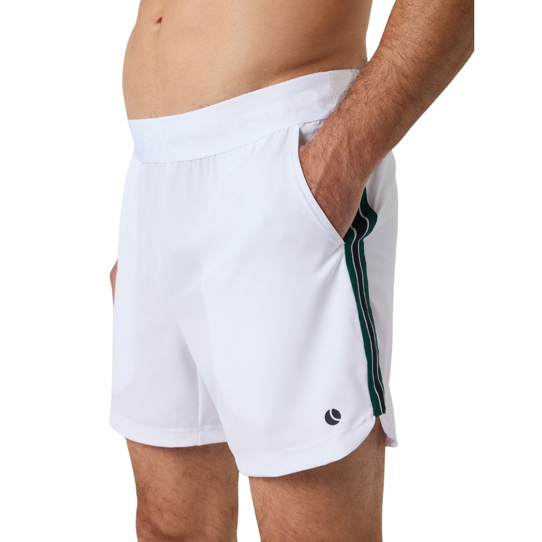 Björn Borg Ace Retro 6" Shorts (Brilliant White)