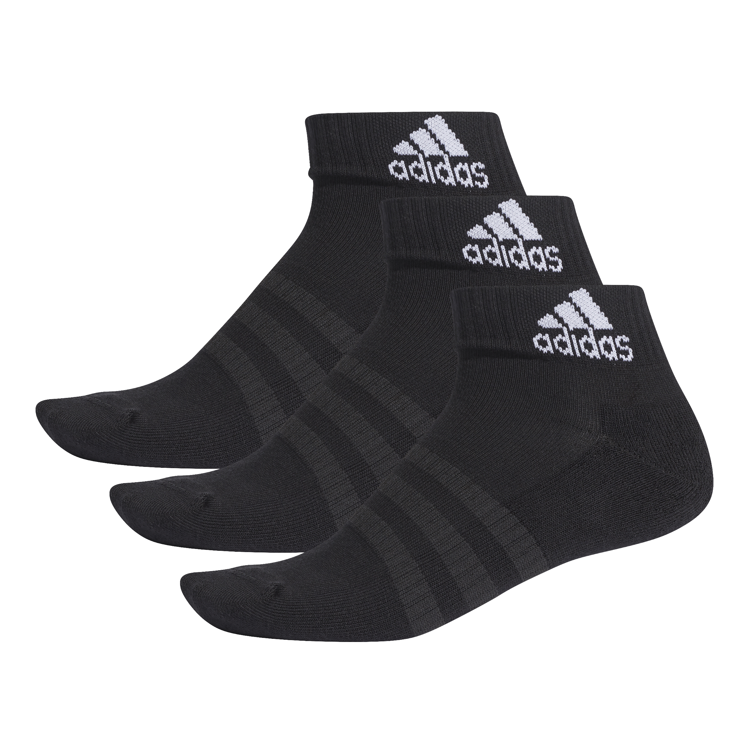 Adidas 3-Stripes Ankelsokker 3-pak (Sort)