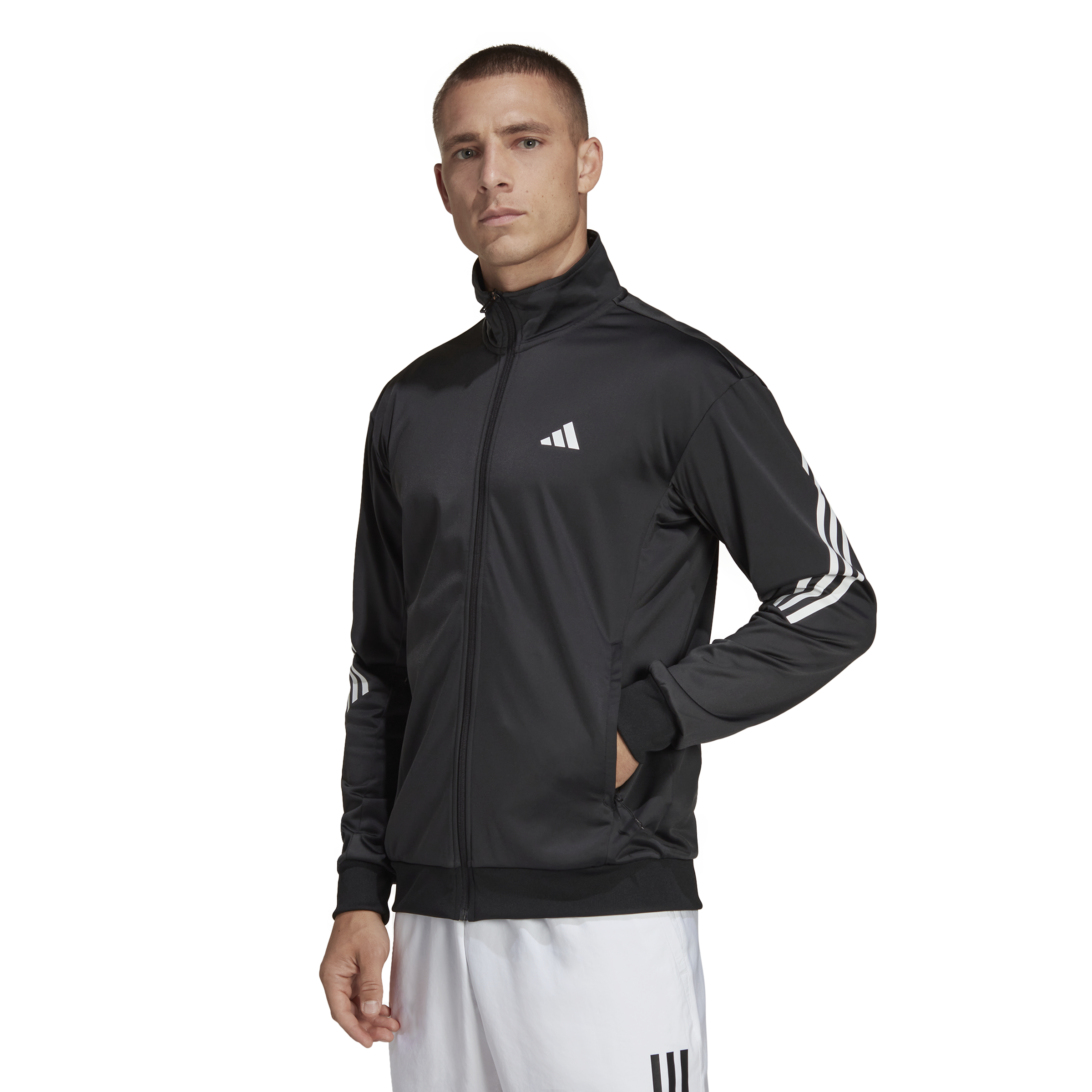 Adidas 3-Stripe Knitted Jacket (Sort)