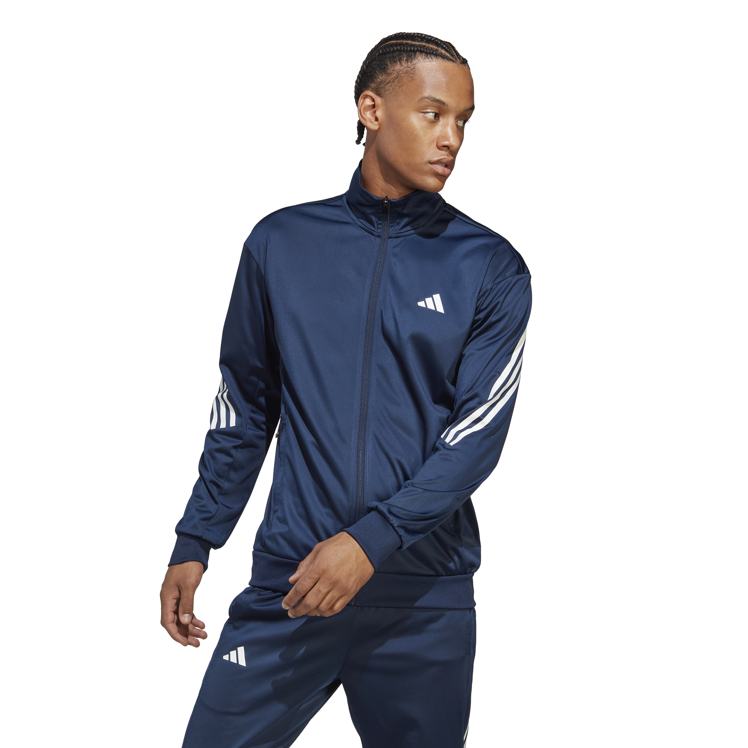 Adidas 3-Stripe Knitted Jacket (Navy)