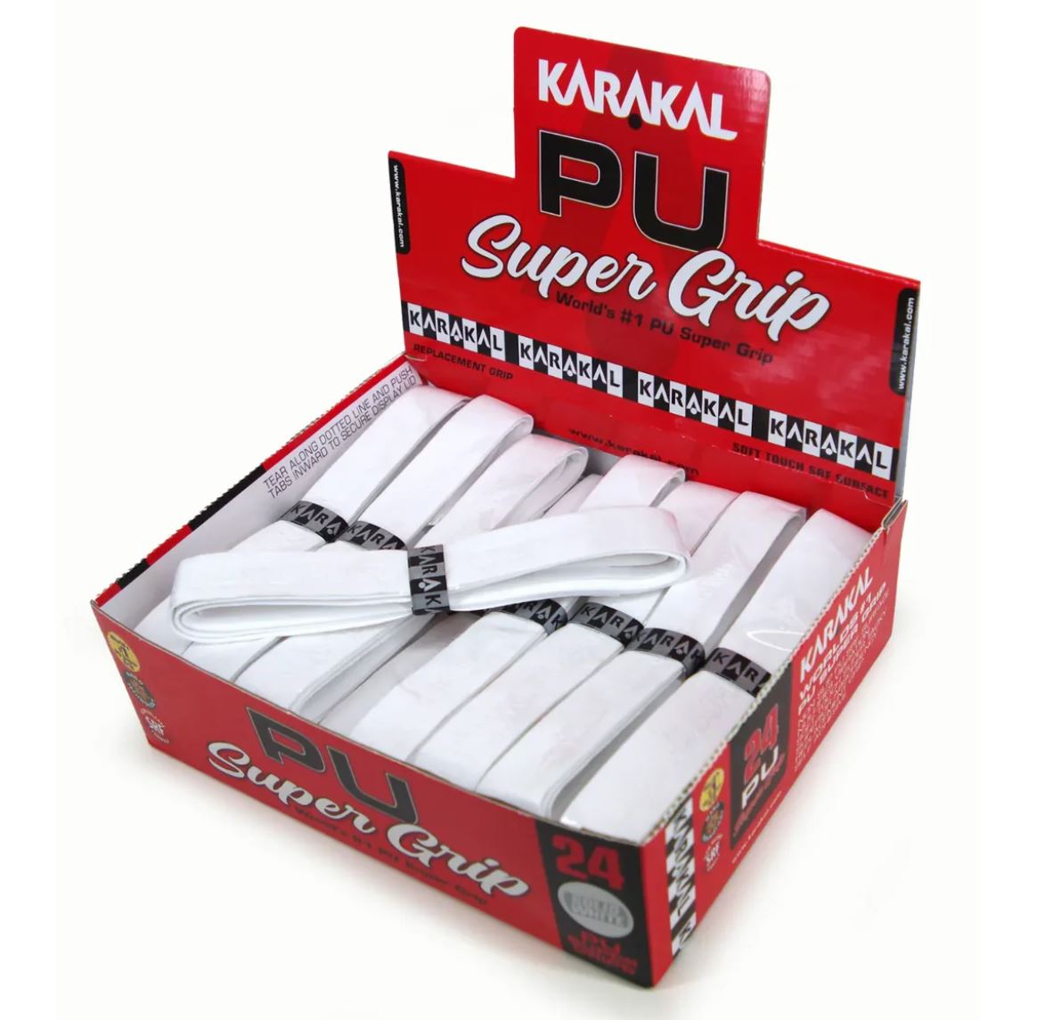 24 stk. Karakal Squash Grips (Hvid)