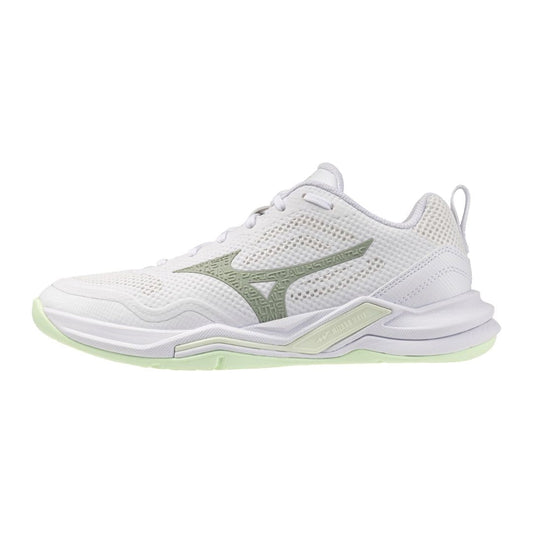 Mizuno Wave Stealth Pro (W) (White/Aqua Gray)
