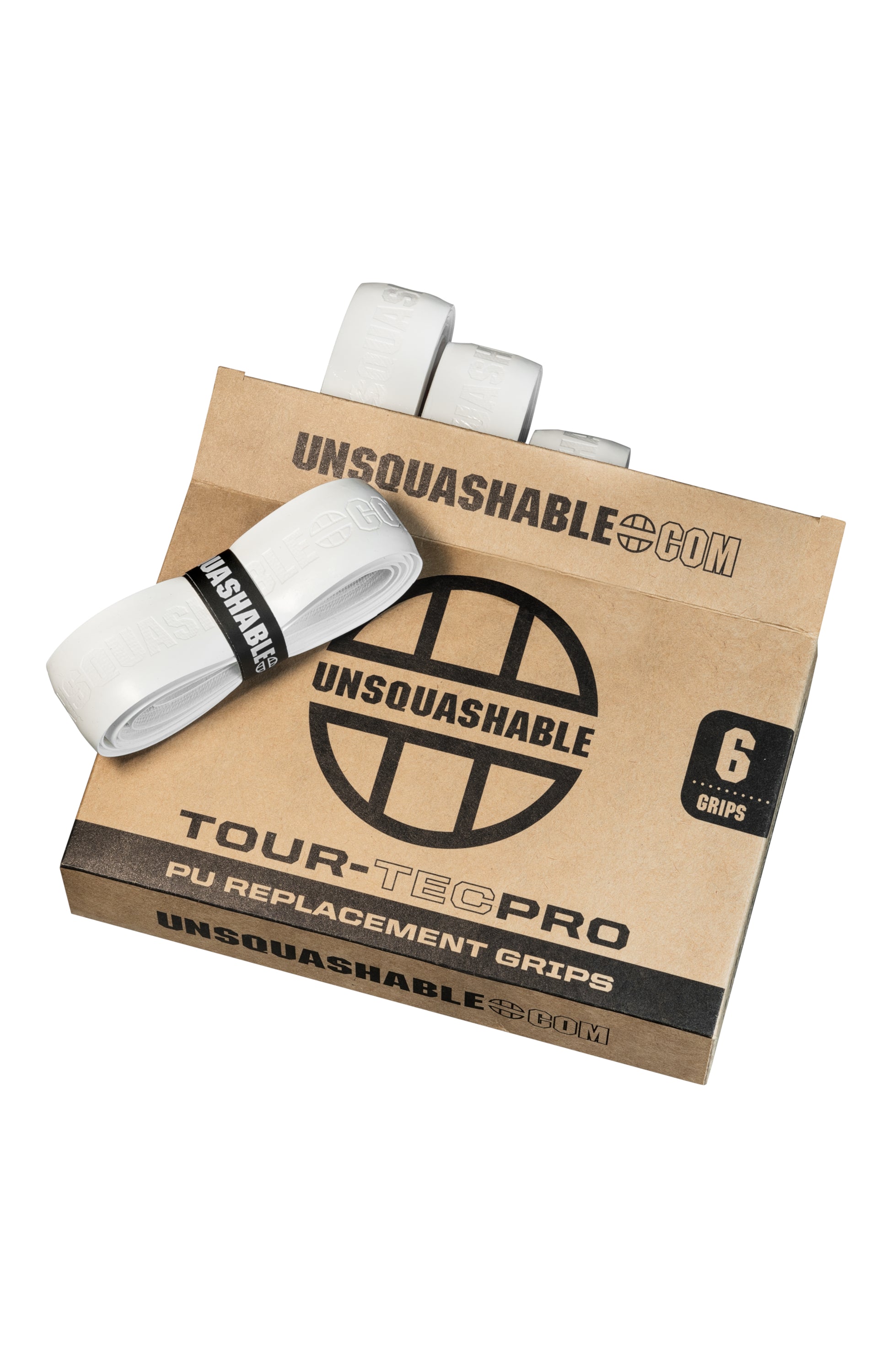 UNSQUASHABLE Tour-Tec Pro PU Squash Grips (6-Pak)